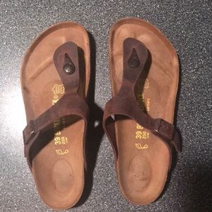Birkenstock Gizeh oiled leather habana, size 39
